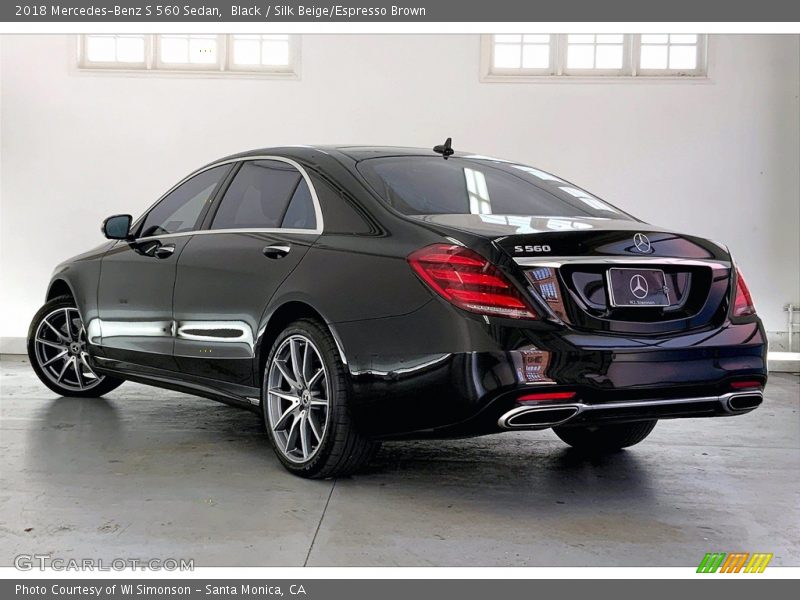 Black / Silk Beige/Espresso Brown 2018 Mercedes-Benz S 560 Sedan