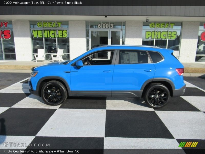 Cornflower Blue / Black 2022 Volkswagen Taos SEL