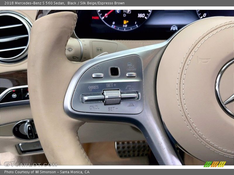 Black / Silk Beige/Espresso Brown 2018 Mercedes-Benz S 560 Sedan