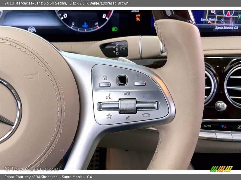 Black / Silk Beige/Espresso Brown 2018 Mercedes-Benz S 560 Sedan