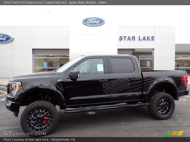 Agate Black Metallic / Black 2022 Ford F150 Sherrod XLT SuperCrew 4x4
