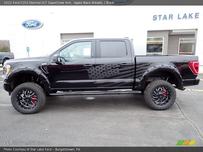 Agate Black Metallic / Black 2022 Ford F150 Sherrod XLT SuperCrew 4x4