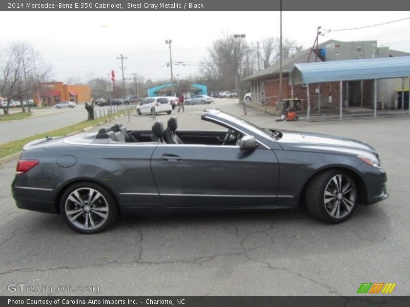 Steel Gray Metallic / Black 2014 Mercedes-Benz E 350 Cabriolet