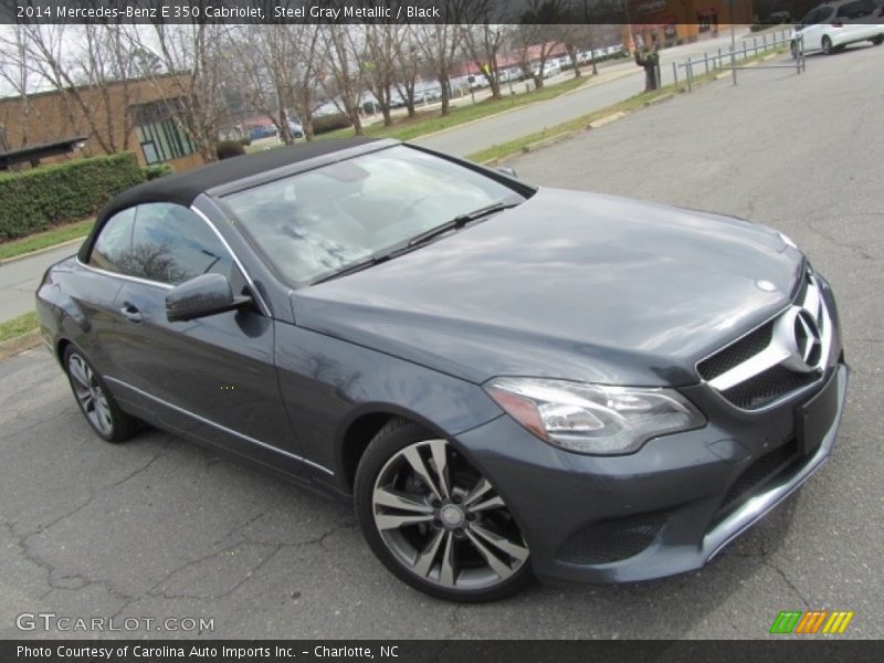Steel Gray Metallic / Black 2014 Mercedes-Benz E 350 Cabriolet