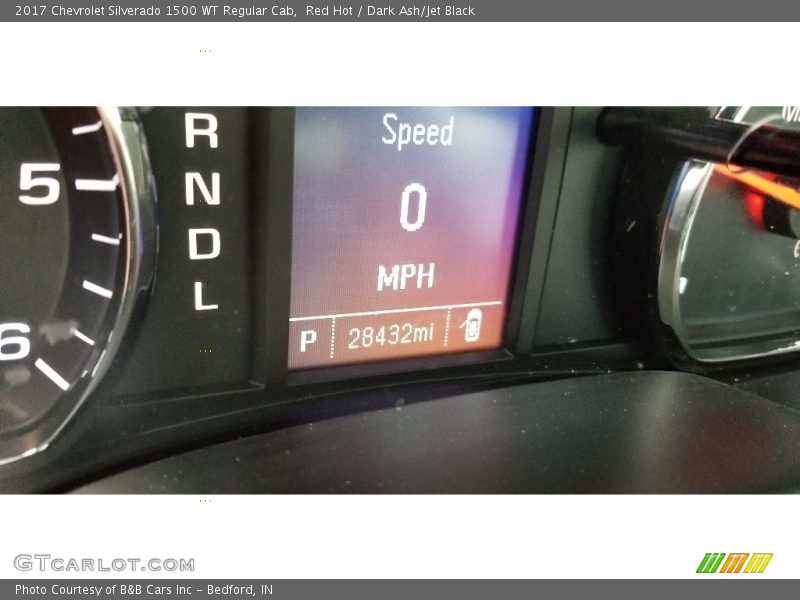 Red Hot / Dark Ash/Jet Black 2017 Chevrolet Silverado 1500 WT Regular Cab