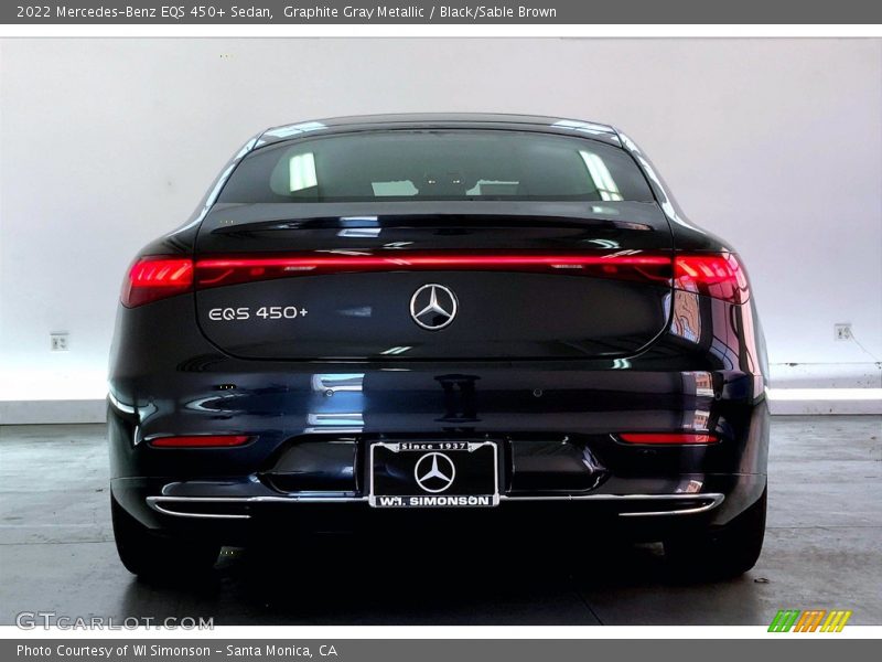 Graphite Gray Metallic / Black/Sable Brown 2022 Mercedes-Benz EQS 450+ Sedan