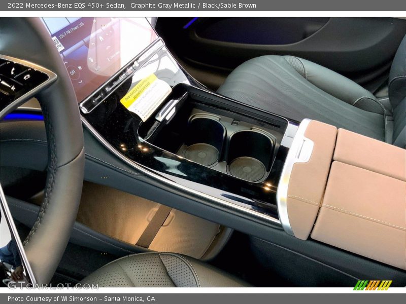 Graphite Gray Metallic / Black/Sable Brown 2022 Mercedes-Benz EQS 450+ Sedan