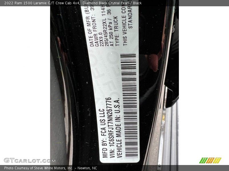 Diamond Black Crystal Pearl / Black 2022 Ram 1500 Laramie G/T Crew Cab 4x4