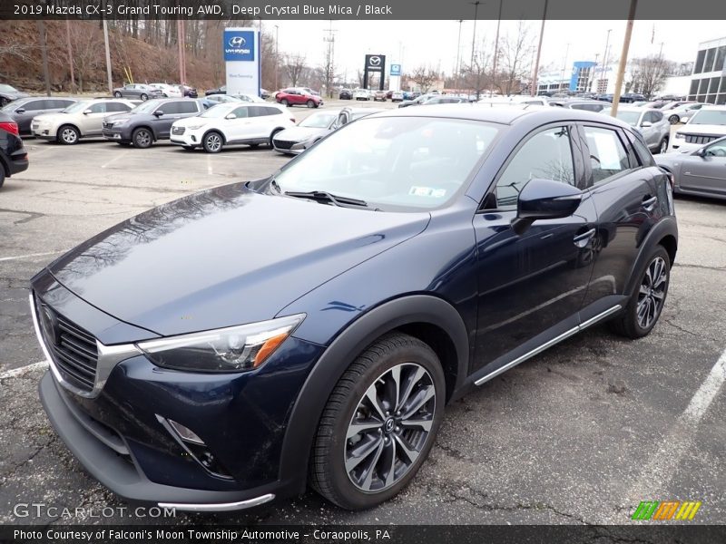 Deep Crystal Blue Mica / Black 2019 Mazda CX-3 Grand Touring AWD