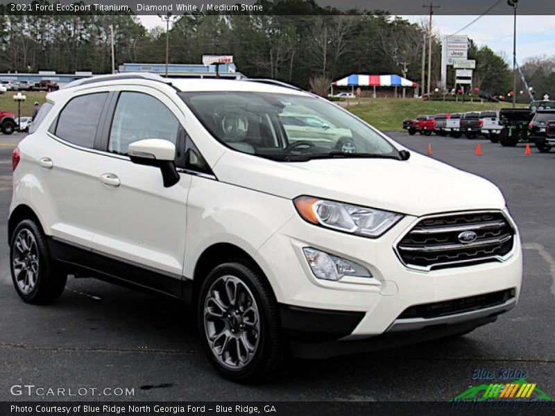 Diamond White / Medium Stone 2021 Ford EcoSport Titanium