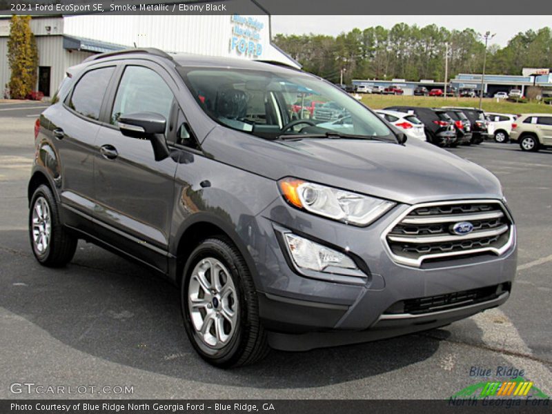 Smoke Metallic / Ebony Black 2021 Ford EcoSport SE