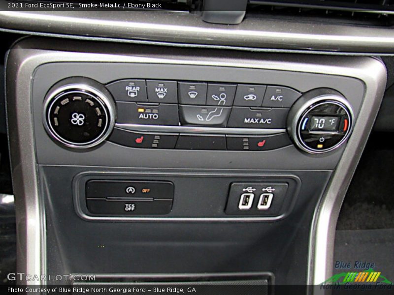 Smoke Metallic / Ebony Black 2021 Ford EcoSport SE
