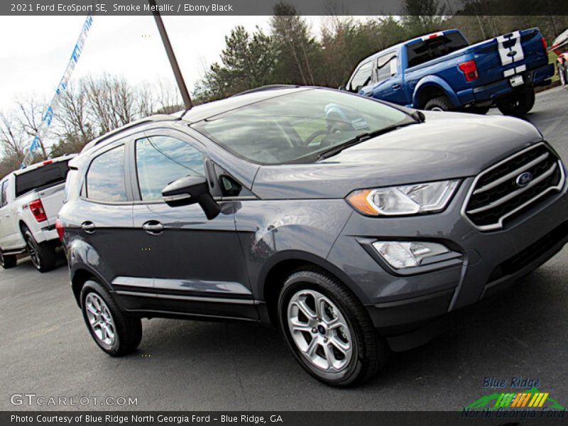 Smoke Metallic / Ebony Black 2021 Ford EcoSport SE