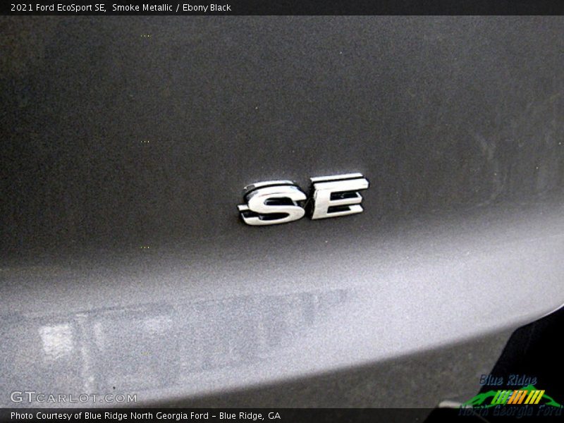 Smoke Metallic / Ebony Black 2021 Ford EcoSport SE