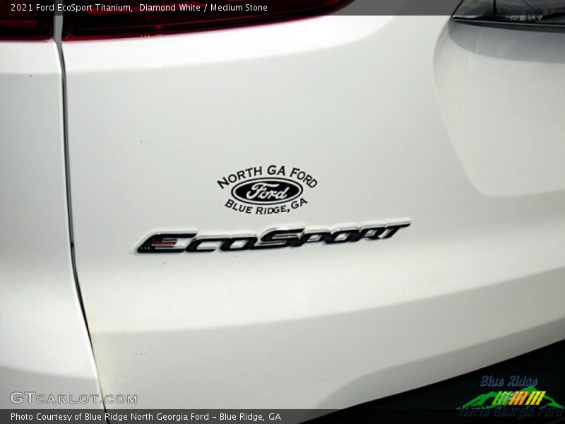 Diamond White / Medium Stone 2021 Ford EcoSport Titanium