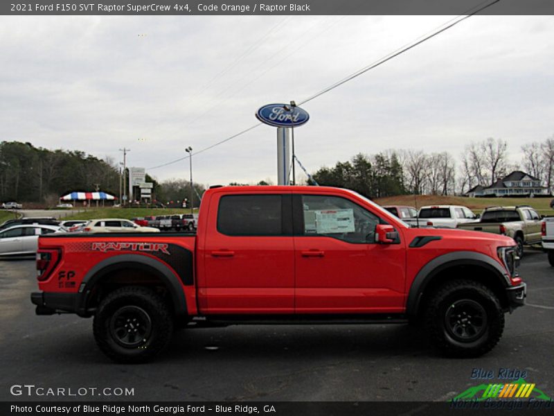 Code Orange / Raptor Black 2021 Ford F150 SVT Raptor SuperCrew 4x4