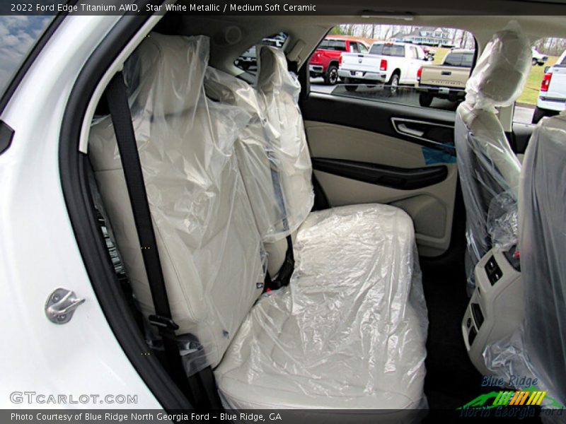 Star White Metallic / Medium Soft Ceramic 2022 Ford Edge Titanium AWD