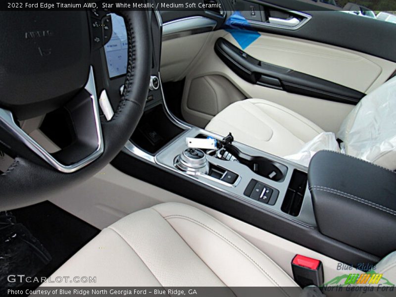 Star White Metallic / Medium Soft Ceramic 2022 Ford Edge Titanium AWD