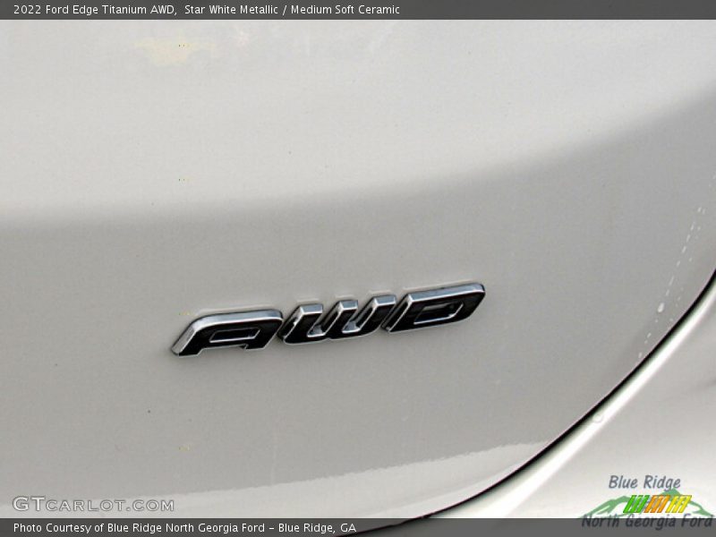Star White Metallic / Medium Soft Ceramic 2022 Ford Edge Titanium AWD