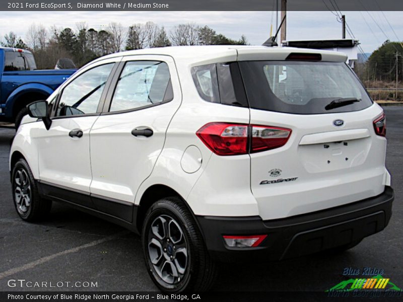 Diamond White / Medium Stone 2021 Ford EcoSport S