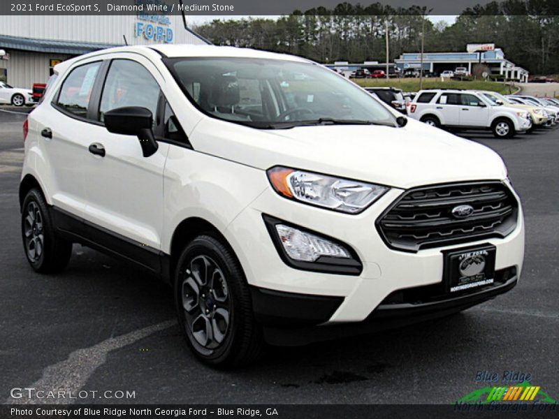 Diamond White / Medium Stone 2021 Ford EcoSport S