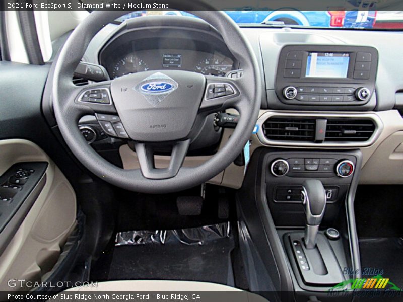 Diamond White / Medium Stone 2021 Ford EcoSport S
