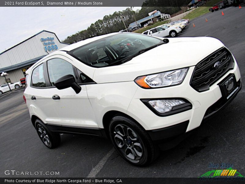 Diamond White / Medium Stone 2021 Ford EcoSport S
