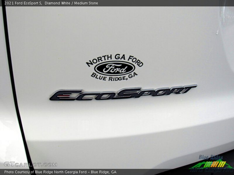 Diamond White / Medium Stone 2021 Ford EcoSport S