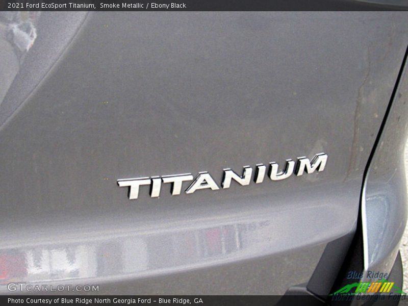 Smoke Metallic / Ebony Black 2021 Ford EcoSport Titanium