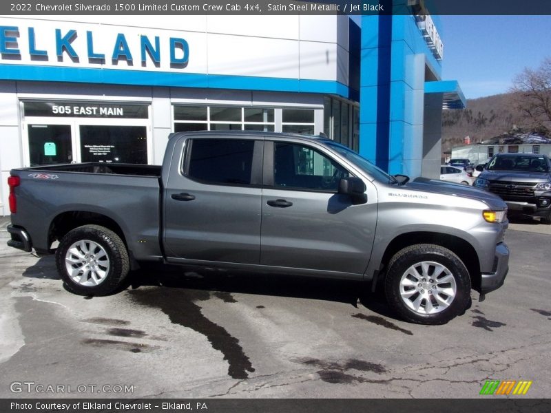 Satin Steel Metallic / Jet Black 2022 Chevrolet Silverado 1500 Limited Custom Crew Cab 4x4