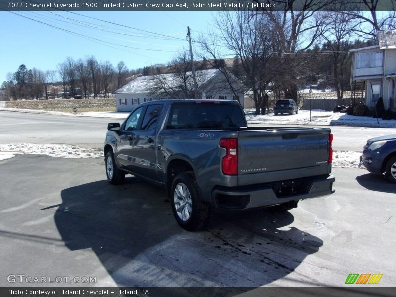 Satin Steel Metallic / Jet Black 2022 Chevrolet Silverado 1500 Limited Custom Crew Cab 4x4