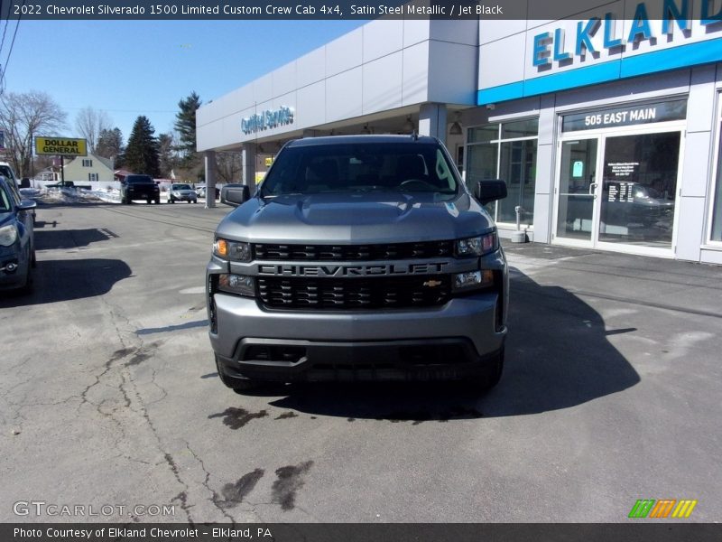 Satin Steel Metallic / Jet Black 2022 Chevrolet Silverado 1500 Limited Custom Crew Cab 4x4