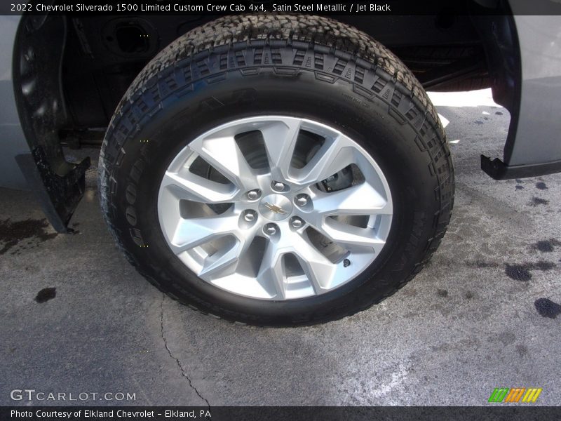 Satin Steel Metallic / Jet Black 2022 Chevrolet Silverado 1500 Limited Custom Crew Cab 4x4