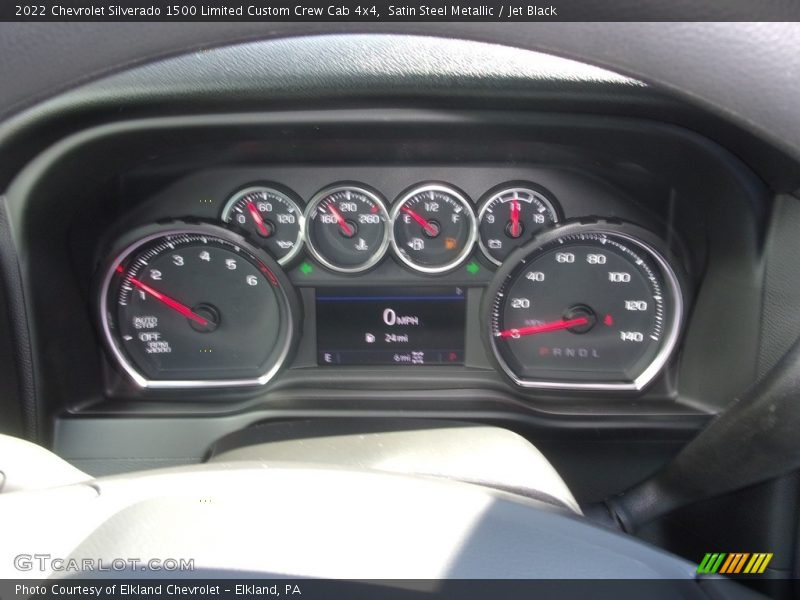 Satin Steel Metallic / Jet Black 2022 Chevrolet Silverado 1500 Limited Custom Crew Cab 4x4