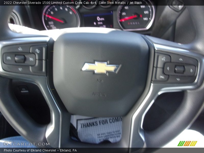 Satin Steel Metallic / Jet Black 2022 Chevrolet Silverado 1500 Limited Custom Crew Cab 4x4