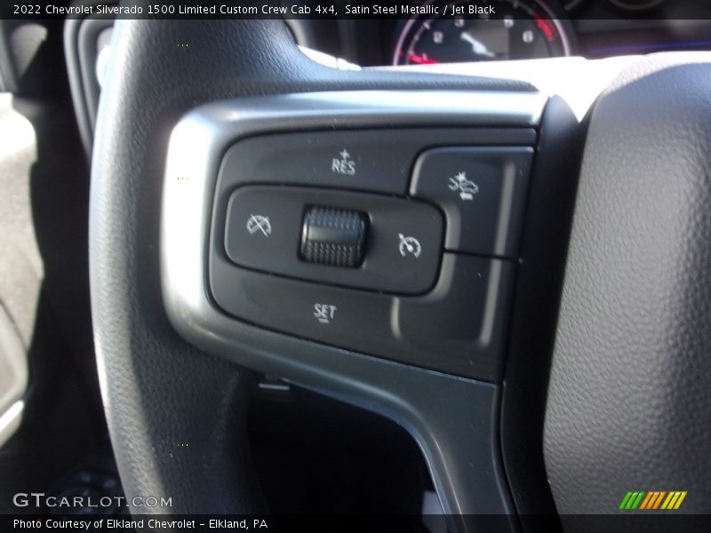 Satin Steel Metallic / Jet Black 2022 Chevrolet Silverado 1500 Limited Custom Crew Cab 4x4