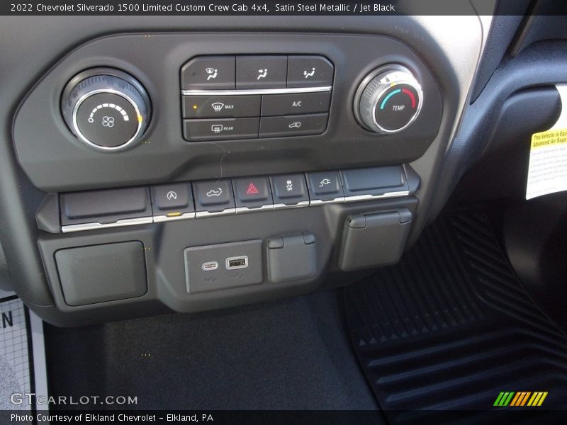 Satin Steel Metallic / Jet Black 2022 Chevrolet Silverado 1500 Limited Custom Crew Cab 4x4