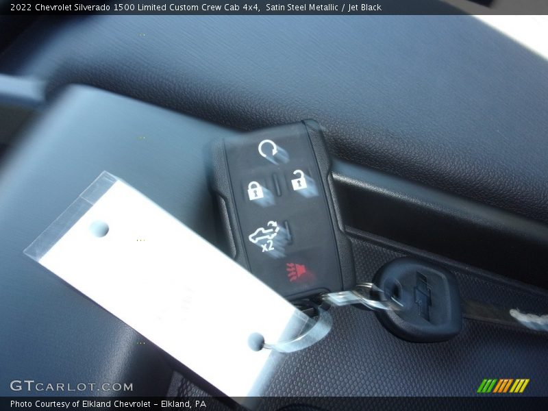 Satin Steel Metallic / Jet Black 2022 Chevrolet Silverado 1500 Limited Custom Crew Cab 4x4