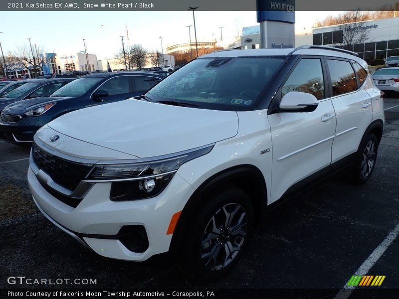 Snow White Pearl / Black 2021 Kia Seltos EX AWD