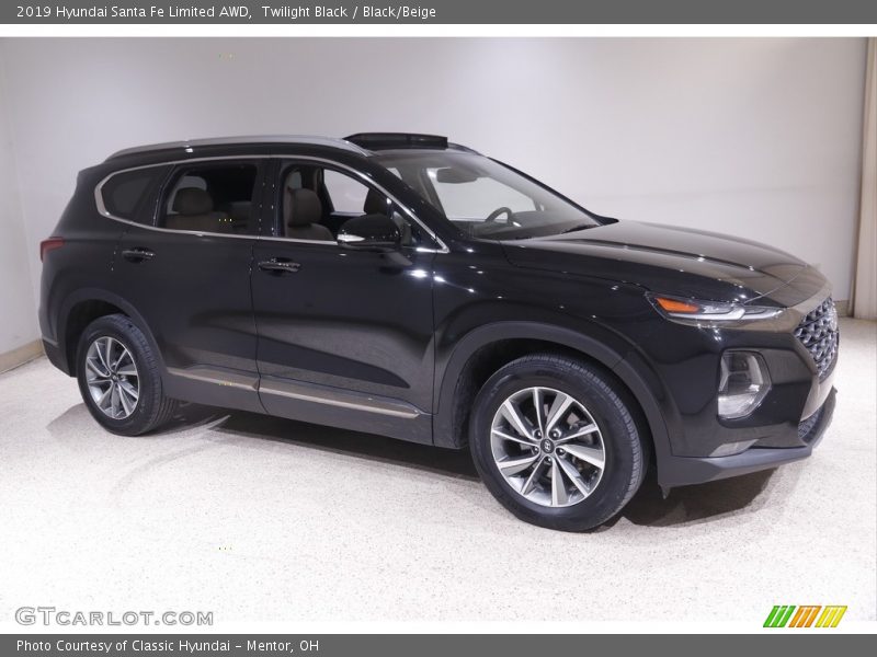 Twilight Black / Black/Beige 2019 Hyundai Santa Fe Limited AWD