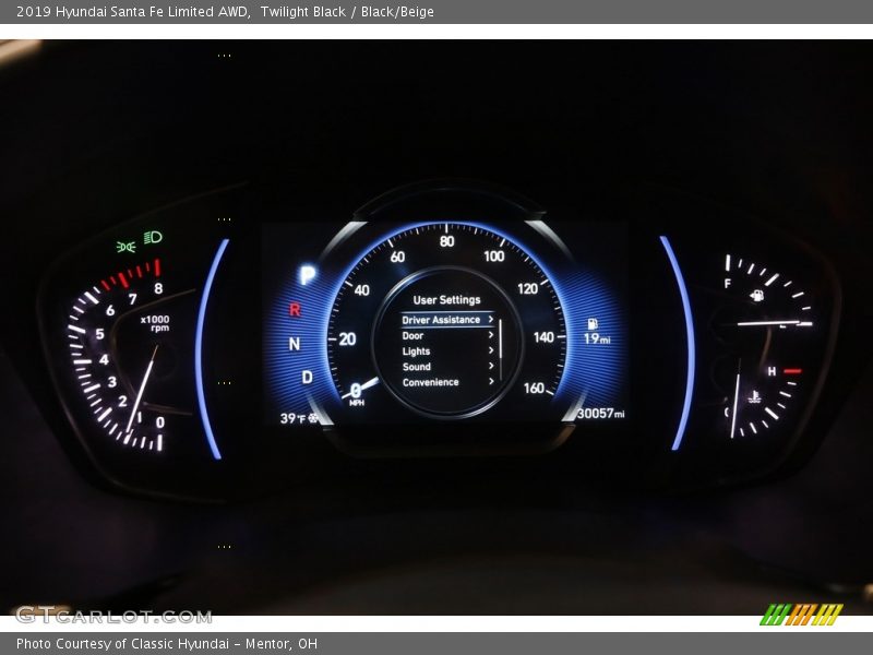 Twilight Black / Black/Beige 2019 Hyundai Santa Fe Limited AWD