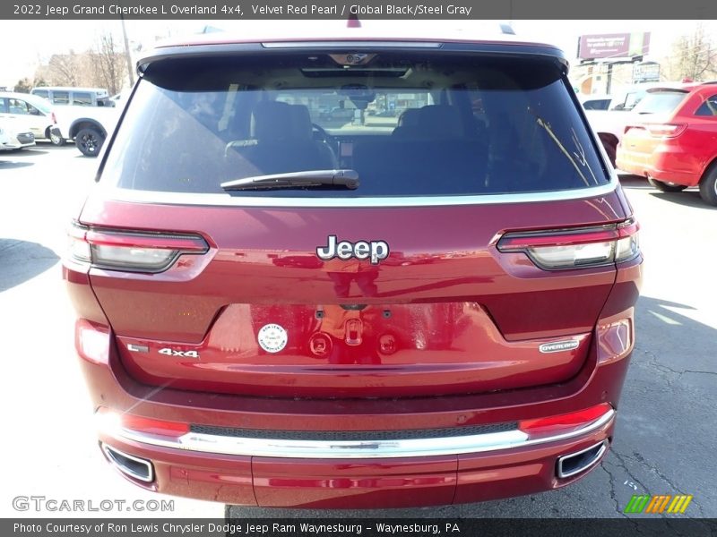 Velvet Red Pearl / Global Black/Steel Gray 2022 Jeep Grand Cherokee L Overland 4x4