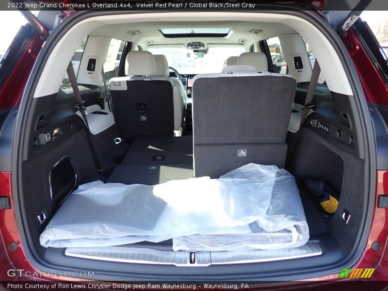 Velvet Red Pearl / Global Black/Steel Gray 2022 Jeep Grand Cherokee L Overland 4x4
