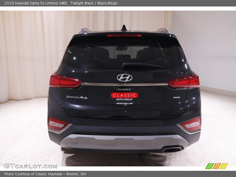 Twilight Black / Black/Beige 2019 Hyundai Santa Fe Limited AWD