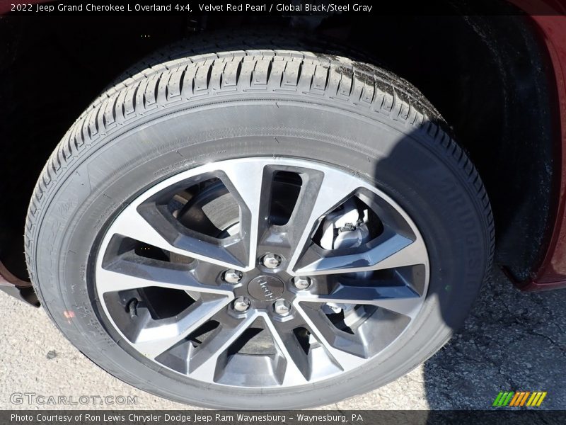 Velvet Red Pearl / Global Black/Steel Gray 2022 Jeep Grand Cherokee L Overland 4x4