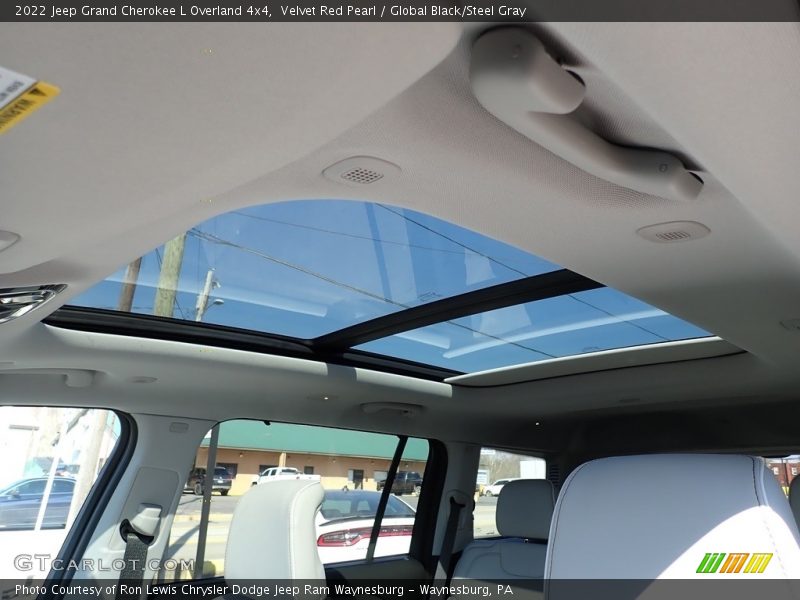 Velvet Red Pearl / Global Black/Steel Gray 2022 Jeep Grand Cherokee L Overland 4x4