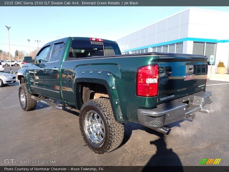 Emerald Green Metallic / Jet Black 2015 GMC Sierra 1500 SLT Double Cab 4x4