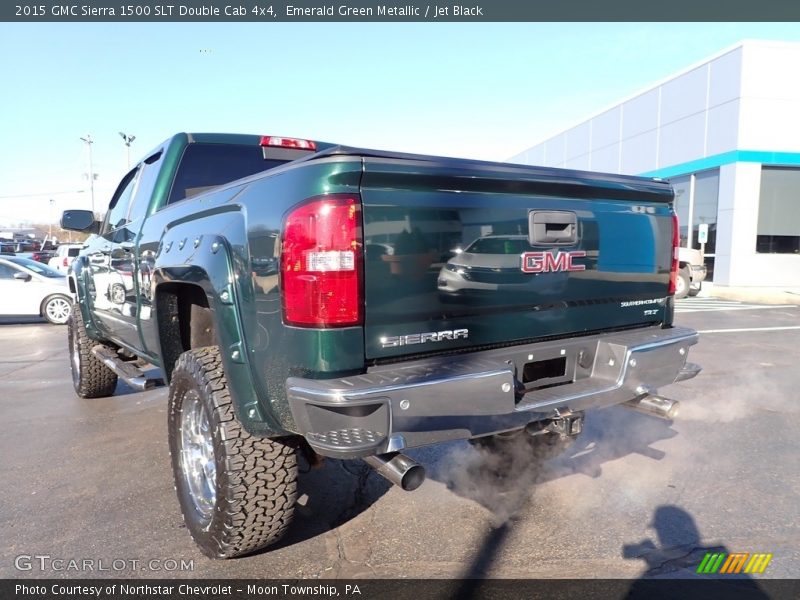 Emerald Green Metallic / Jet Black 2015 GMC Sierra 1500 SLT Double Cab 4x4