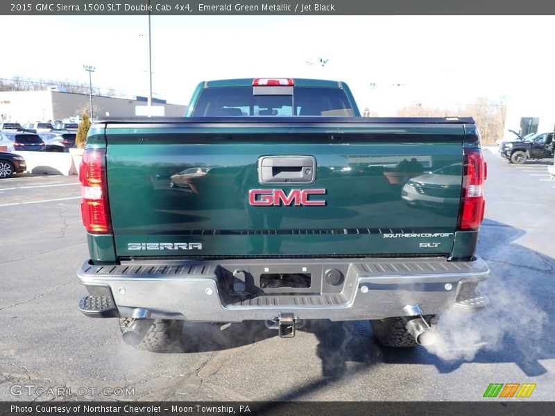 Emerald Green Metallic / Jet Black 2015 GMC Sierra 1500 SLT Double Cab 4x4
