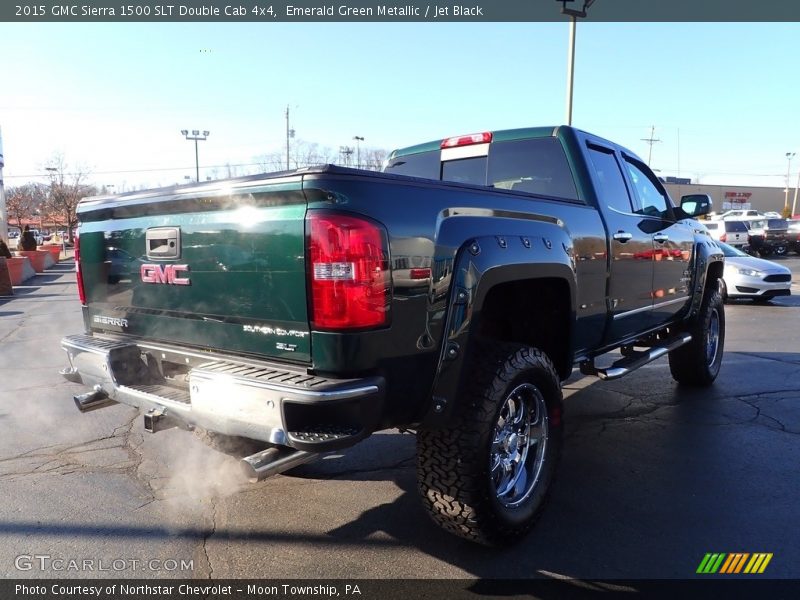 Emerald Green Metallic / Jet Black 2015 GMC Sierra 1500 SLT Double Cab 4x4